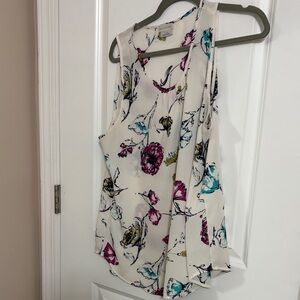Van Heusen Cream Floral Sleeveless Blouse